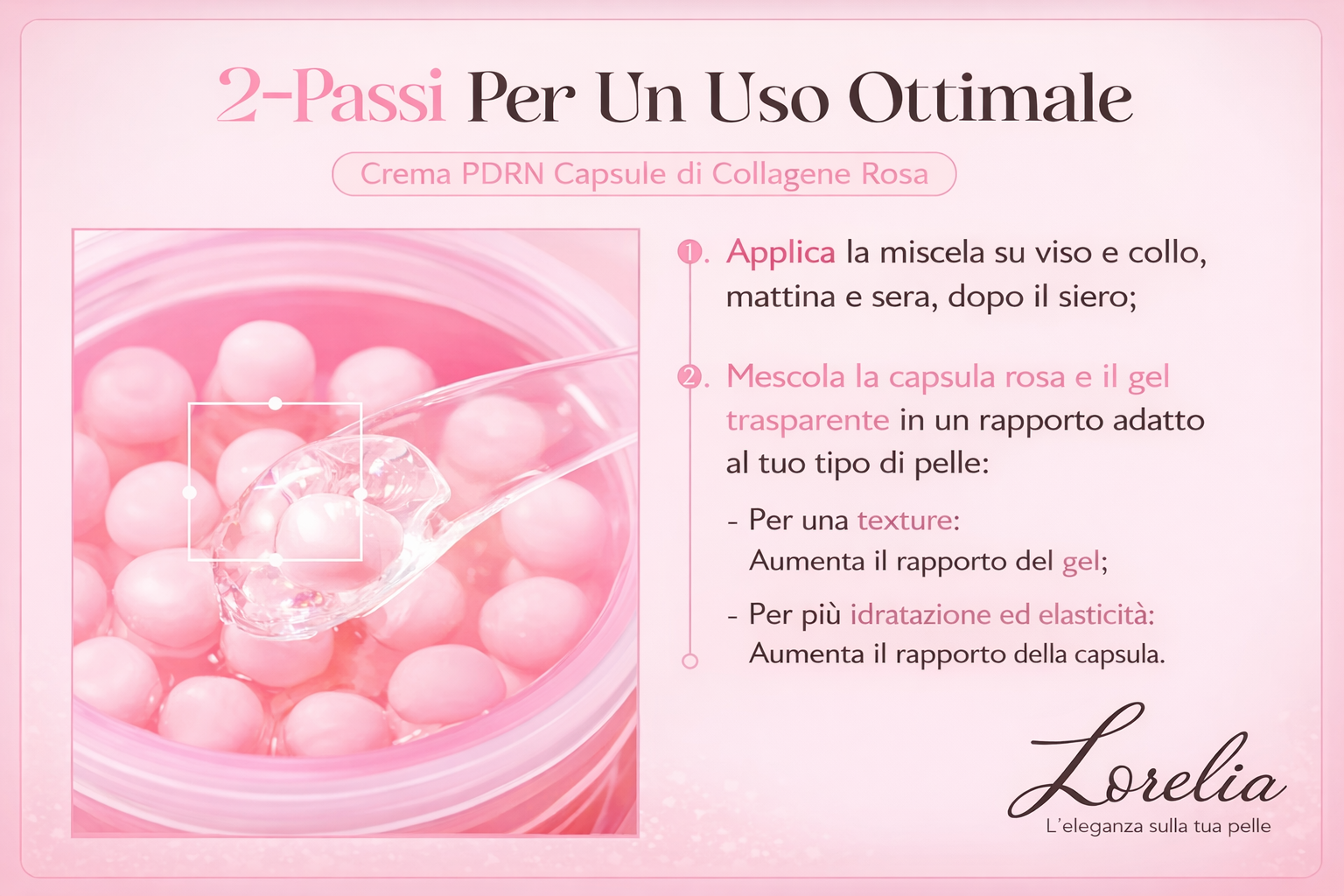 Lorelia™ Crema Viso al Collagene Rosa – Effetto Jelly Glow