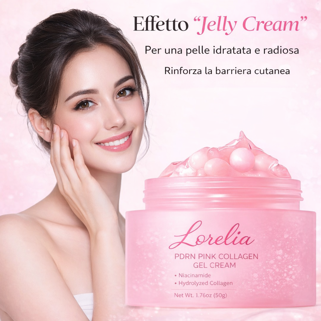 Lorelia™ Crema Viso al Collagene Rosa – Effetto Jelly Glow