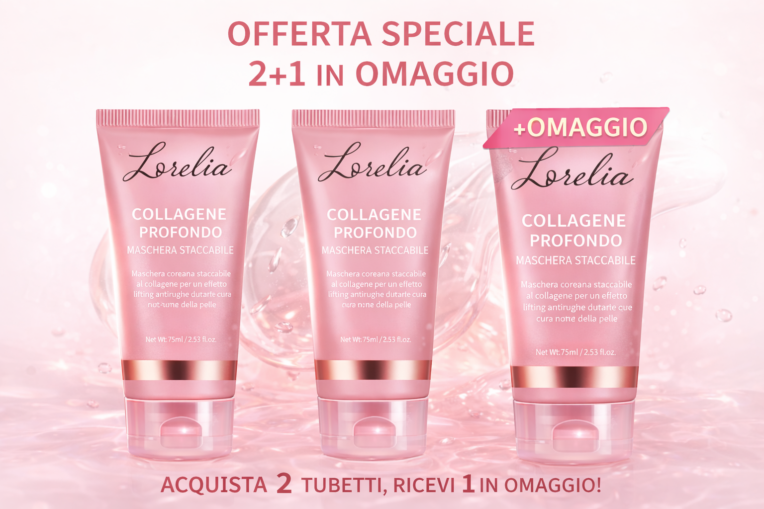 Lorelia™ Maschera al Collagene Profondo – Peel-Off Notturna Antirughe Effetto Lifting